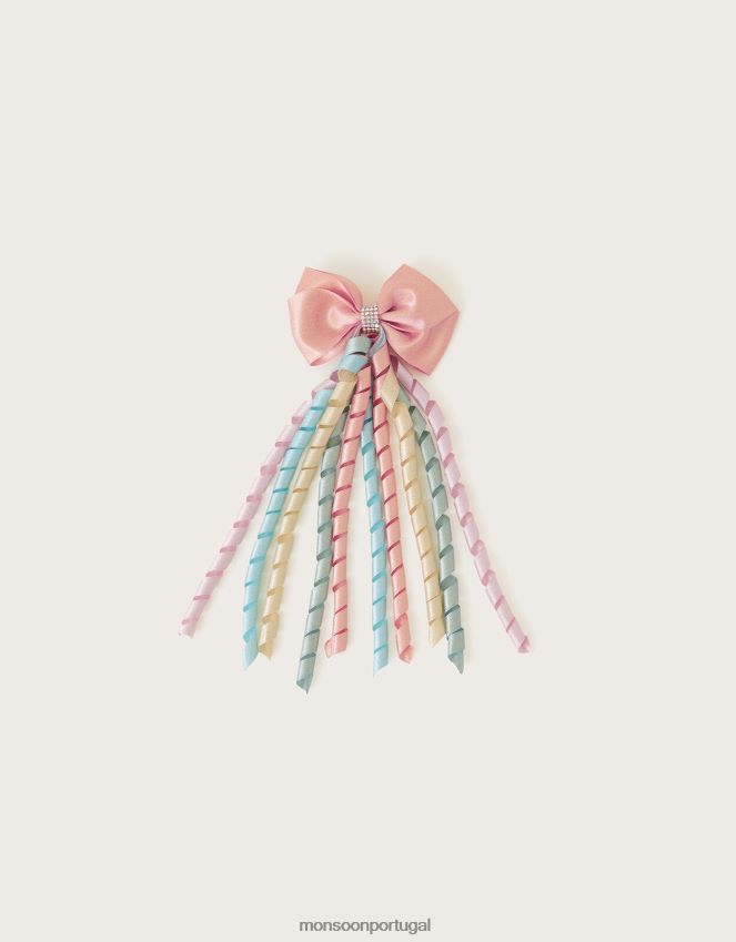 acessório clipe de laço de fita em espiral Monsoon garota à moda RPLH8F2454