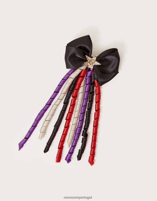 acessório clipe de presilha de fita espiral da meia-noite Monsoon garota à moda RPLH8F2446