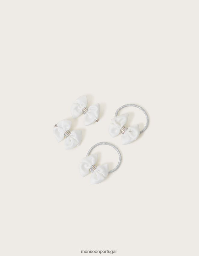 acessório conjunto de cabelo com laço brilhante Monsoon garota gracioso RPLH8F2440