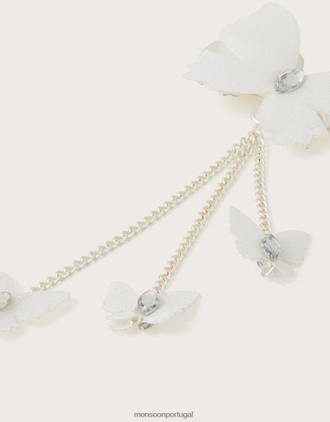 acessório conjunto de dois grampos de cabelo borboleta em cascata Monsoon garota gracioso RPLH8F2545