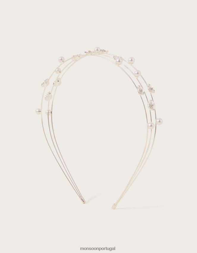 acessório faixa de cabeça multifio diamante Monsoon garota à moda RPLH8F2485