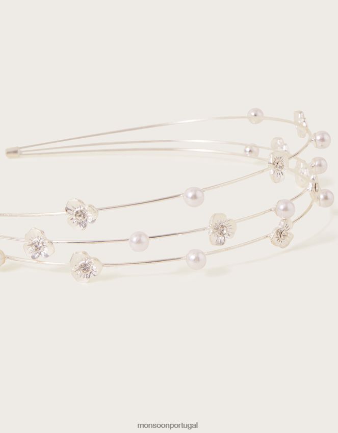 acessório faixa de cabeça multifio diamante Monsoon garota à moda RPLH8F2485