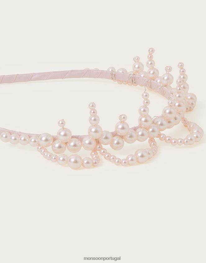 acessório faixa de pérola libby Monsoon garota à moda RPLH8F1789