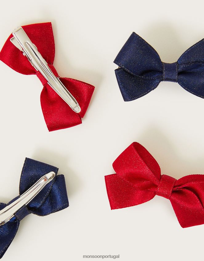 acessório mini clipes de arco escolar pacote com 4 Monsoon garota gracioso RPLH8F2494