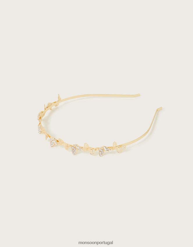 acessório tiara de borboleta vibrante e brilhante Monsoon garota moda RPLH8F2535