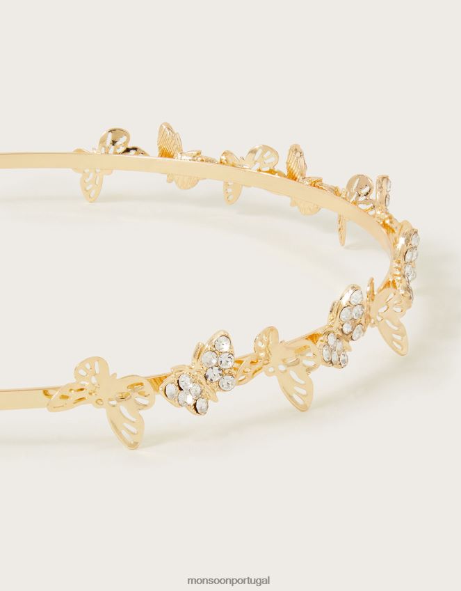 acessório tiara de borboleta vibrante e brilhante Monsoon garota moda RPLH8F2535