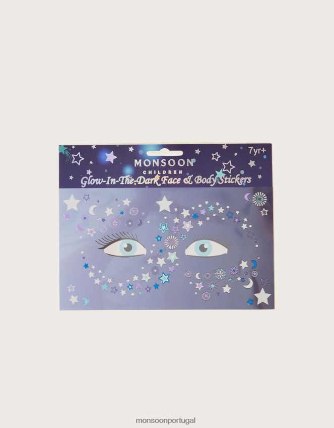 acessório brilham no escuro adesivos para rosto e corpo Monsoon crianças à moda RPLH8F2824