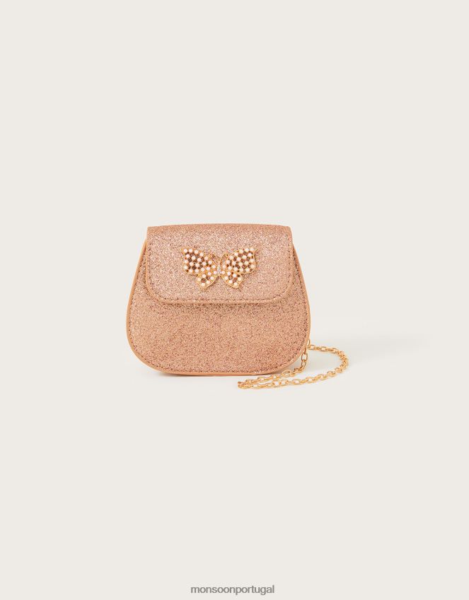 acessório bolsa com glitter borboleta pérola Monsoon garota quente RPLH8F2491