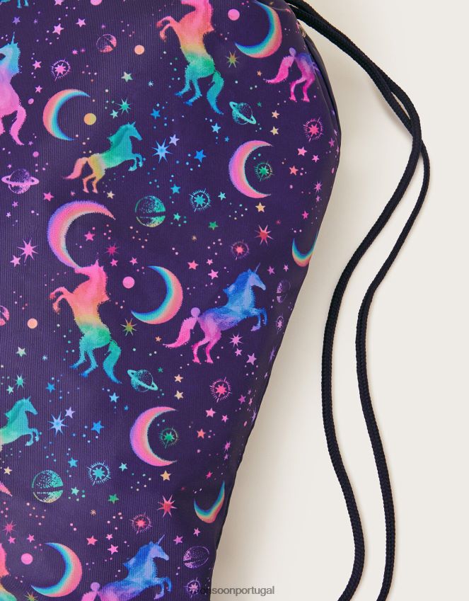 acessório bolsa de cordão unicórnio Monsoon garota à moda RPLH8F2837