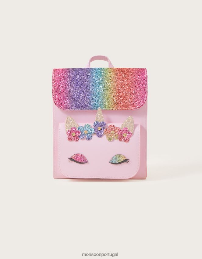 acessório mochila unicórnio arco íris Monsoon garota à moda RPLH8F2525