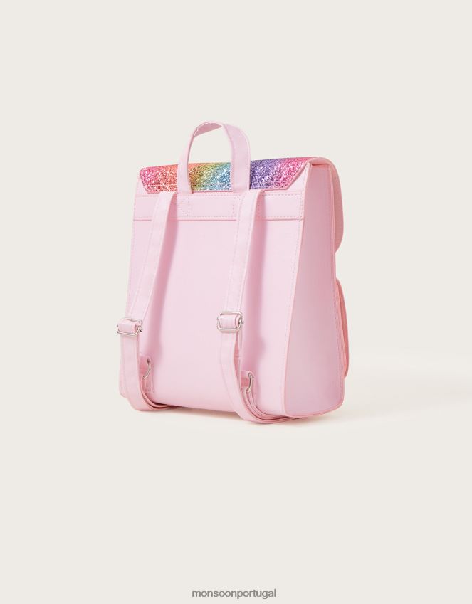 acessório mochila unicórnio arco íris Monsoon garota à moda RPLH8F2525