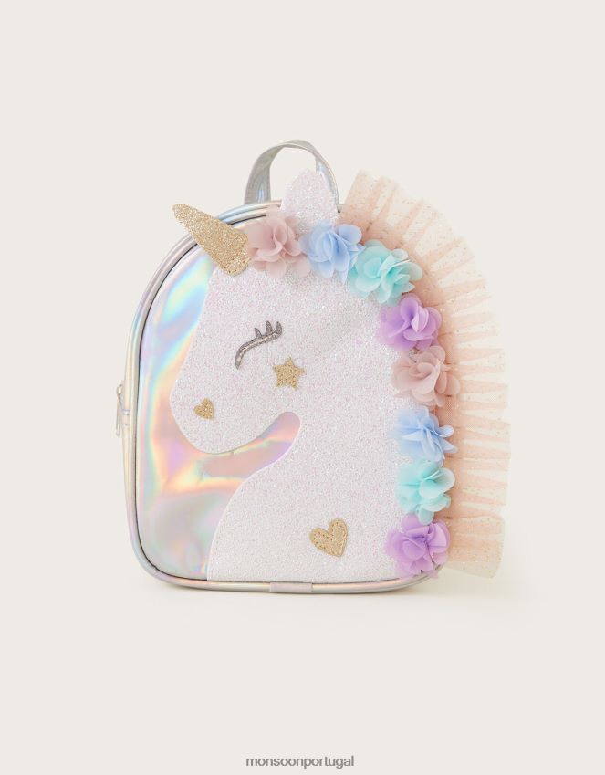 acessório uma mochila com babados de unicórnio Monsoon garota moda RPLH8F2797