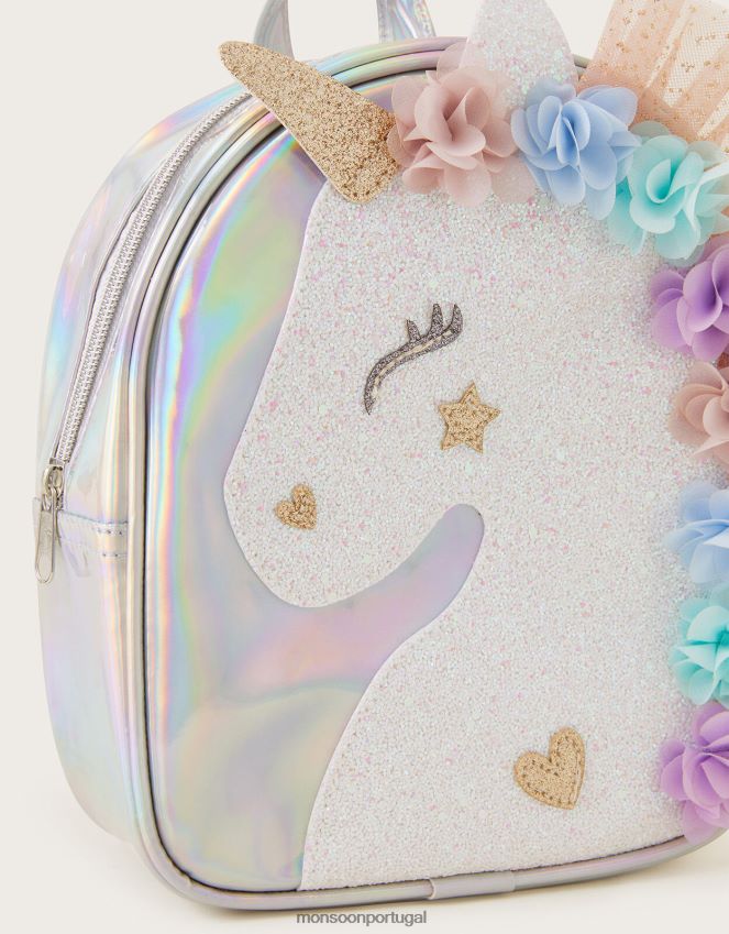 acessório uma mochila com babados de unicórnio Monsoon garota moda RPLH8F2797