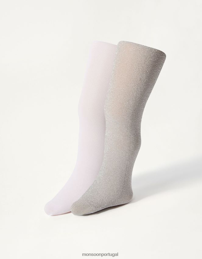 acessório conjunto de bebê apertado e brilhante Monsoon garota prata RPLH8F2667