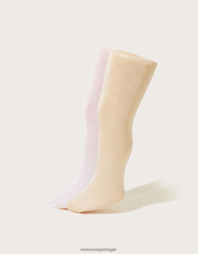 acessório conjunto de duas meias de noiva para bebê Monsoon garota multi RPLH8F2672