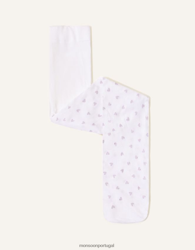 acessório meia-calça de coração com brilho Monsoon garota rosa RPLH8F2647