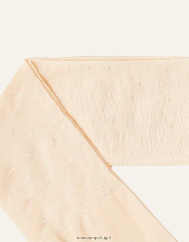 acessório meia-calça de náilon para bebê Monsoon garota marfim RPLH8F2735