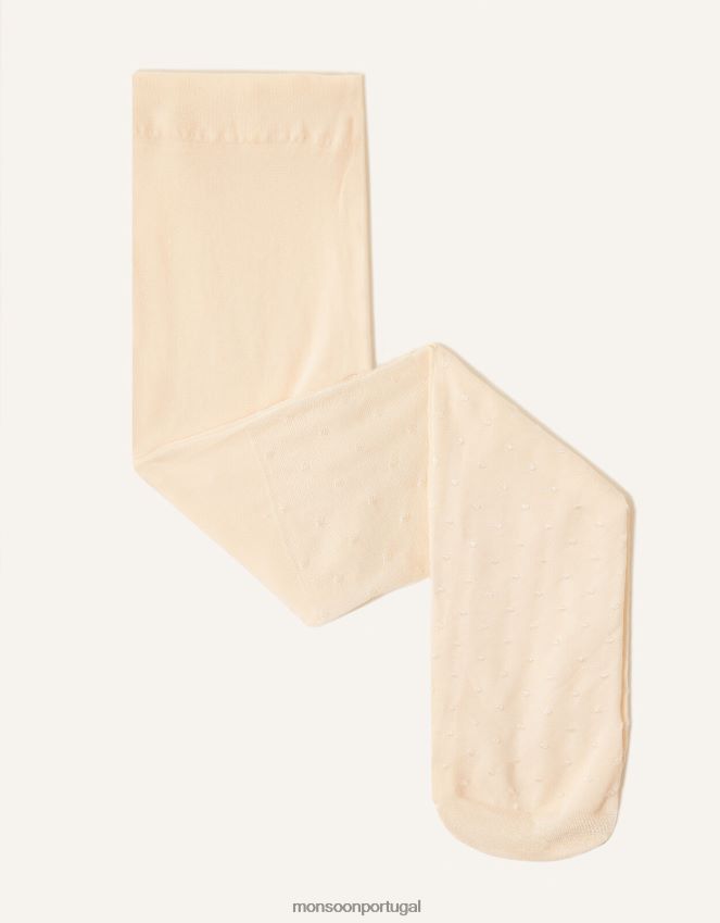 acessório meia-calça de náilon para bebê Monsoon garota marfim RPLH8F2735