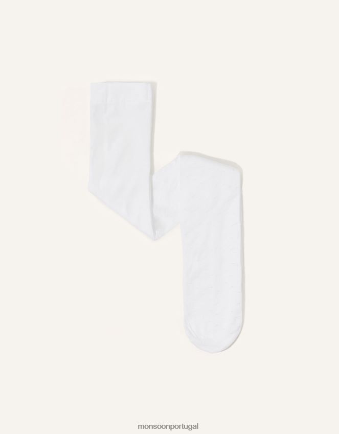acessório meia-calça de noiva para bebê Monsoon garota branco RPLH8F2683