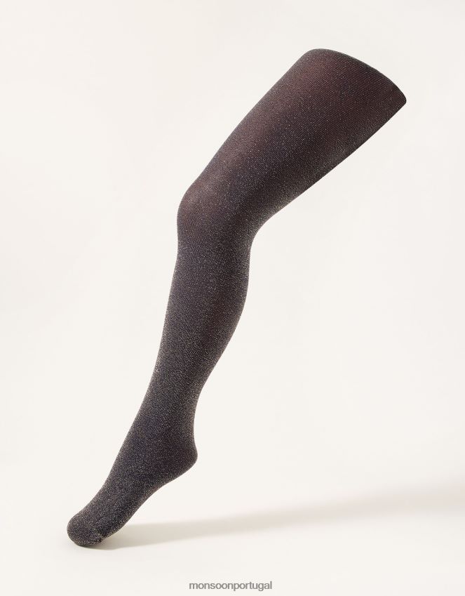 acessório meia-calça de nylon brilhante Monsoon garota azul-marinho) RPLH8F2734