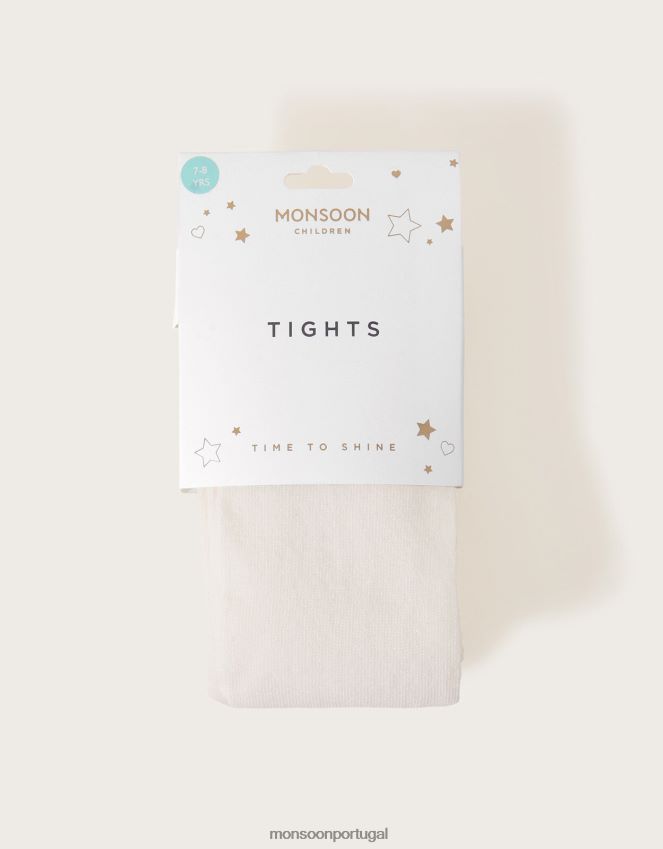 acessório meia-calça fosca Monsoon garota marfim RPLH8F2654