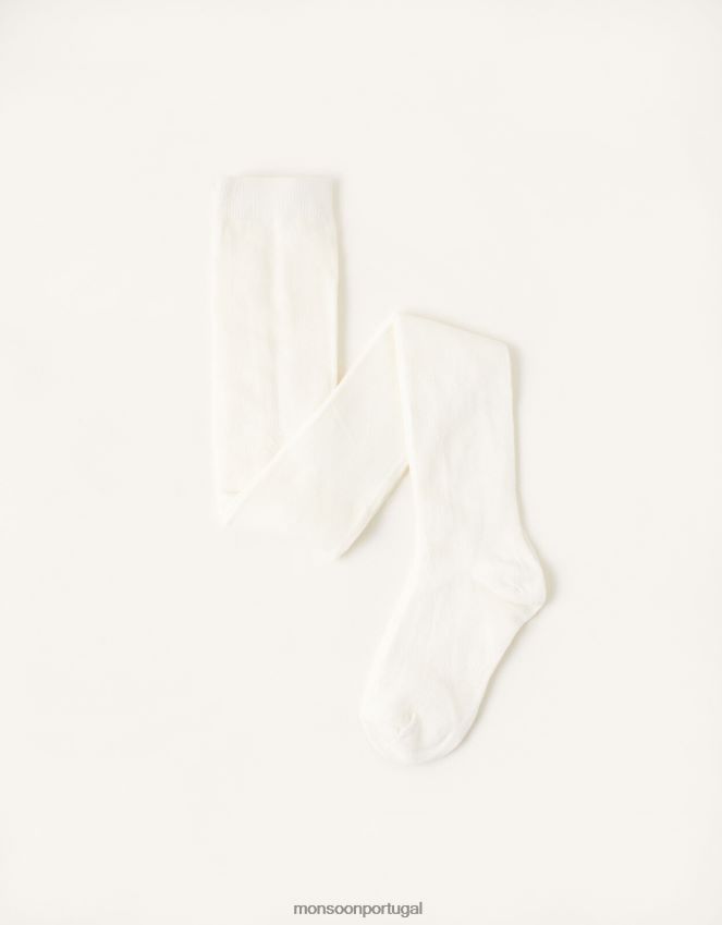 acessório meia-calça fosca Monsoon garota marfim RPLH8F2854