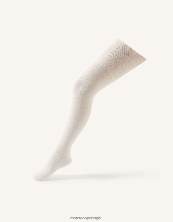 acessório meia-calça fosca para bebê Monsoon garota marfim RPLH8F2714