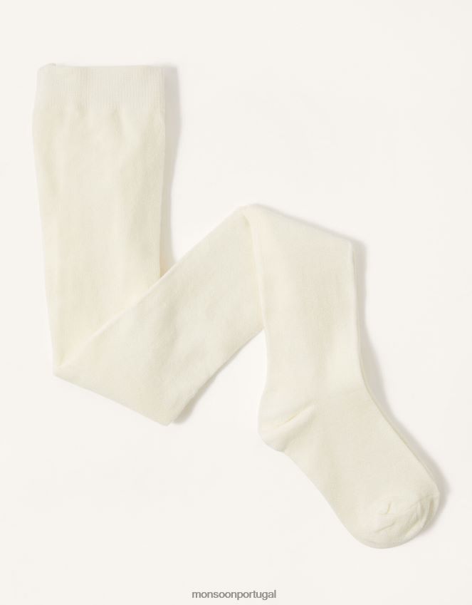 acessório meia-calça fosca para bebê Monsoon garota marfim RPLH8F2714
