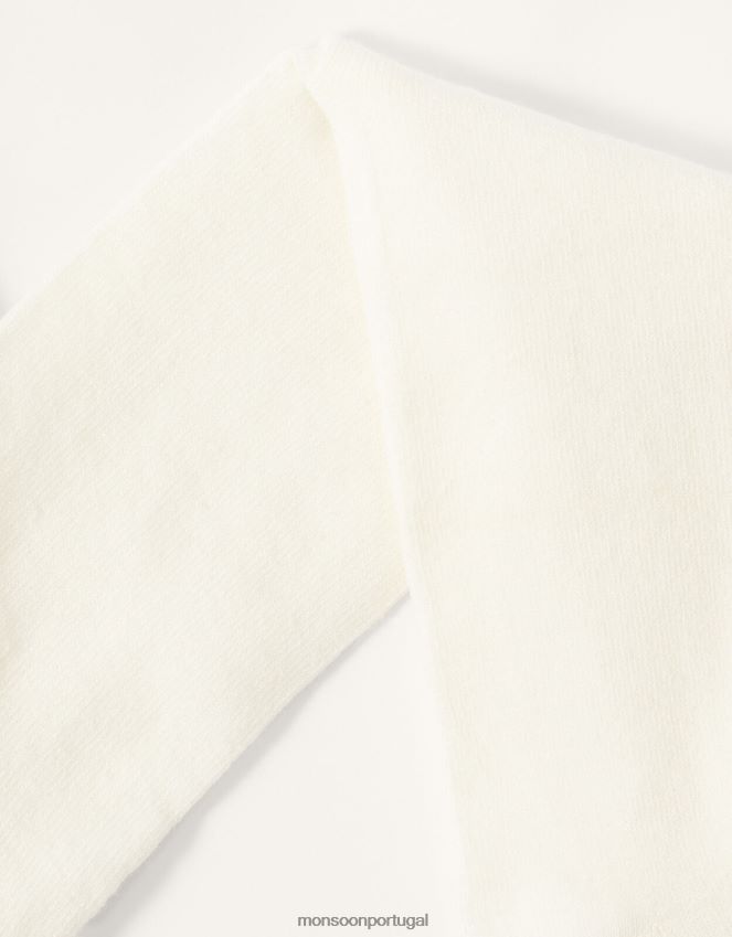 acessório meia-calça fosca para bebê Monsoon garota marfim RPLH8F2714