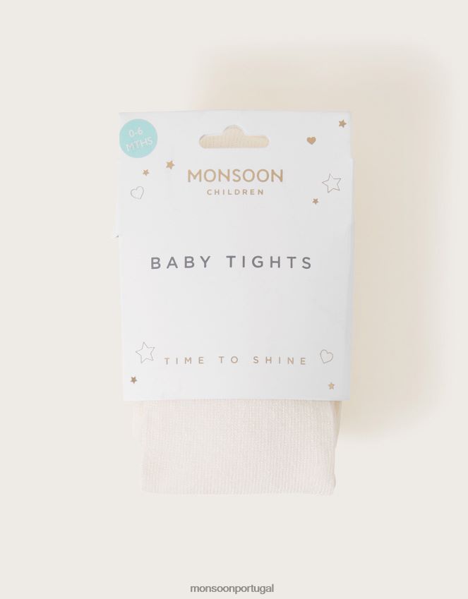 acessório meia-calça fosca para bebê Monsoon garota marfim RPLH8F2853