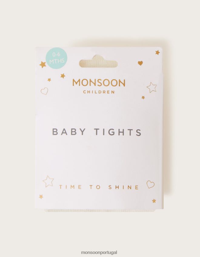 acessório meia-calça fosca para bebê Monsoon garota marfim RPLH8F2858