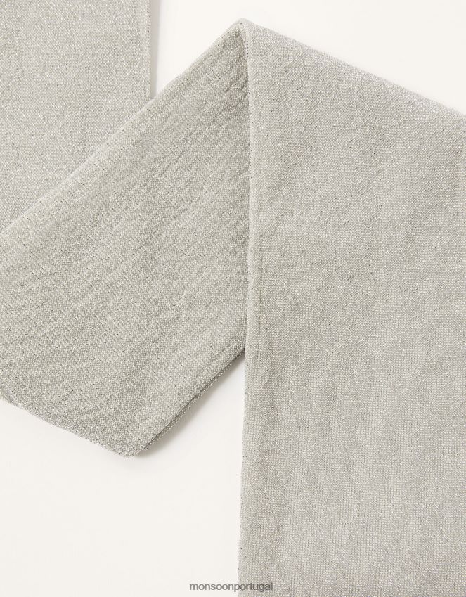 acessório meia-calça metálica brilhante Monsoon garota prata RPLH8F2706