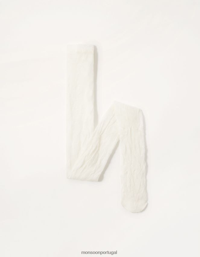 acessório meia-calça rendada borboleta Monsoon garota marfim RPLH8F2707