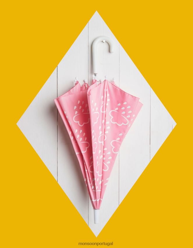 acessório guarda-chuva revelador de cores de grama e ar Monsoon crianças rosa RPLH8F2480