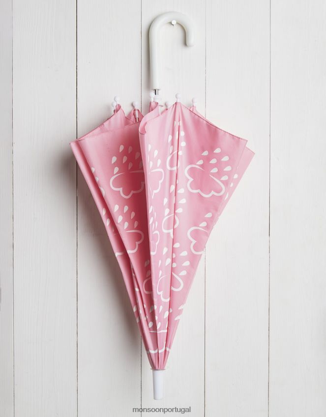 acessório guarda-chuva revelador de cores de grama e ar Monsoon crianças rosa RPLH8F2480