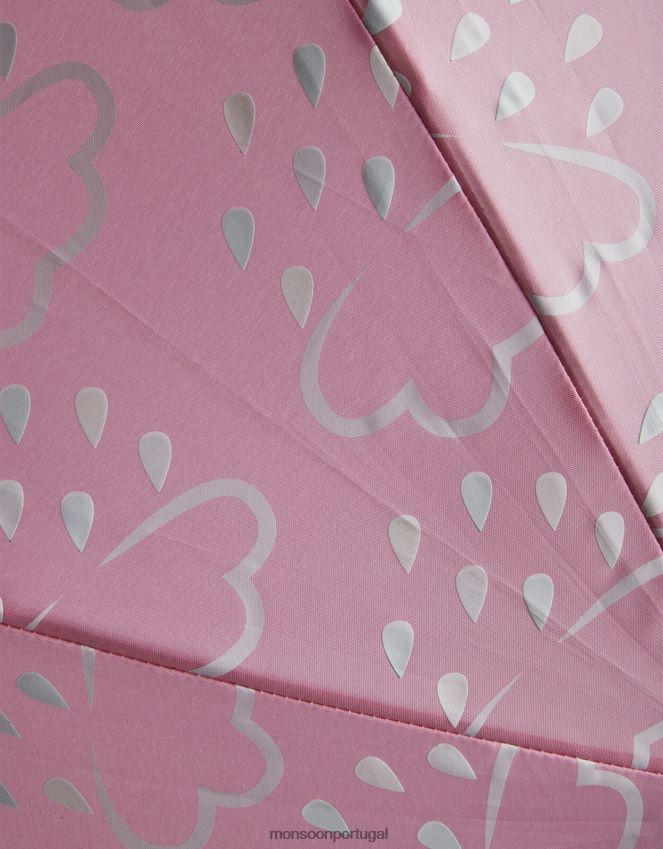 acessório guarda-chuva revelador de cores de grama e ar Monsoon crianças rosa RPLH8F2480