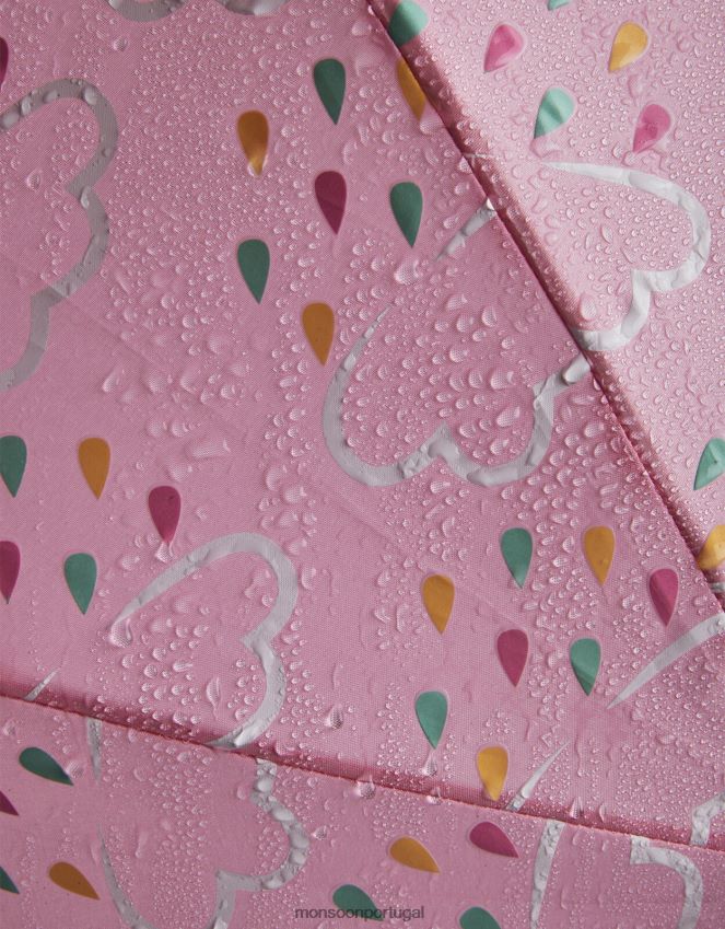 acessório guarda-chuva revelador de cores de grama e ar Monsoon crianças rosa RPLH8F2480