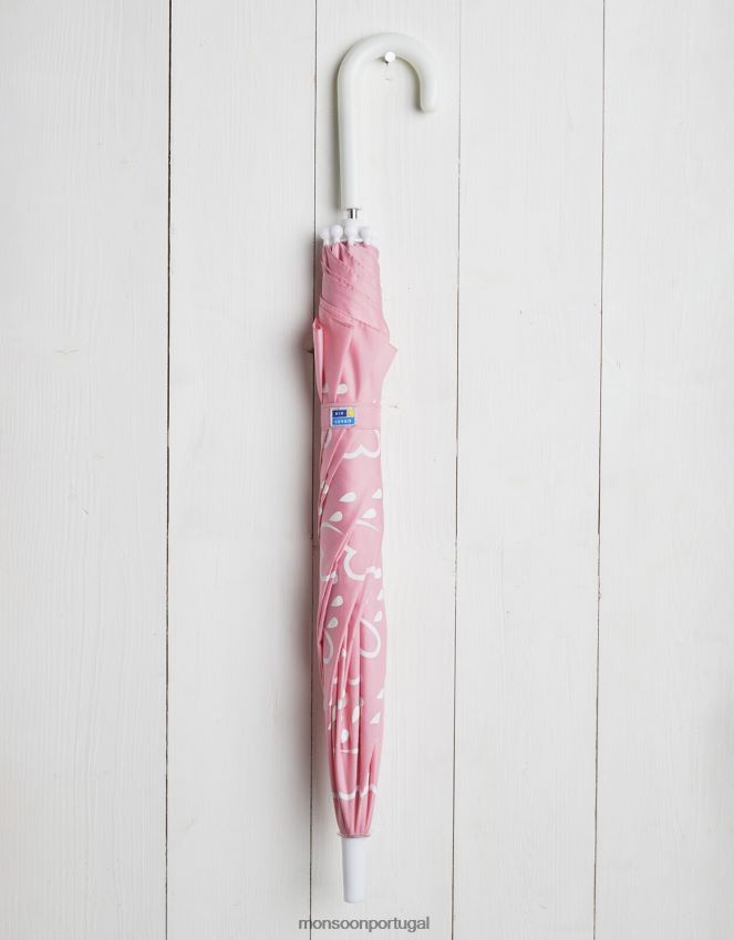 acessório guarda-chuva revelador de cores de grama e ar Monsoon crianças rosa RPLH8F2480