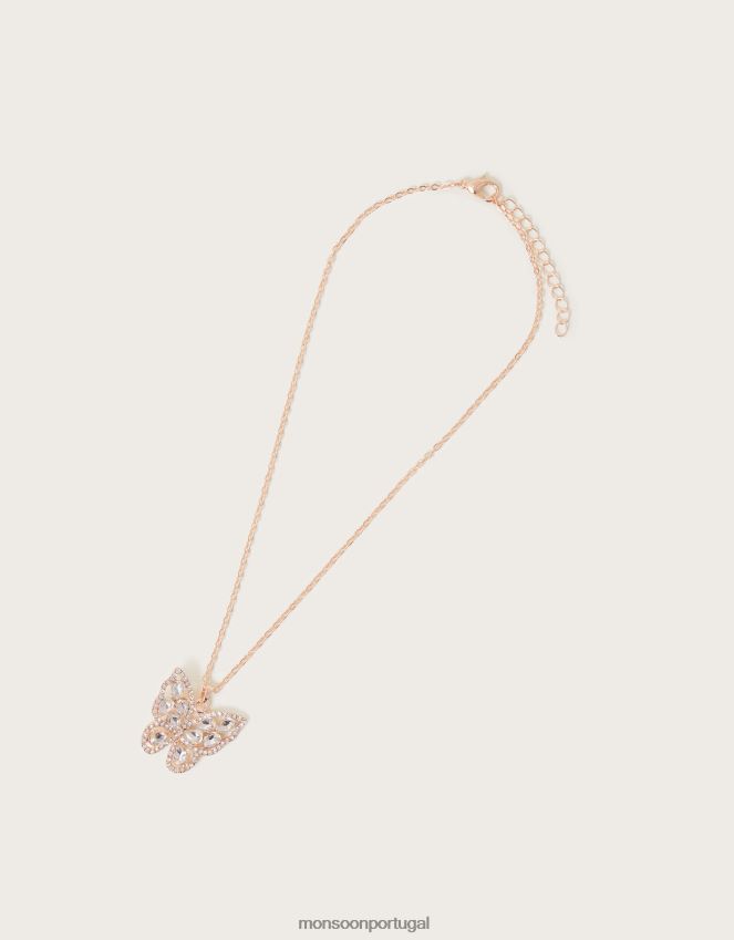 acessório colar de borboleta super brilhante Monsoon garota gracioso RPLH8F2558