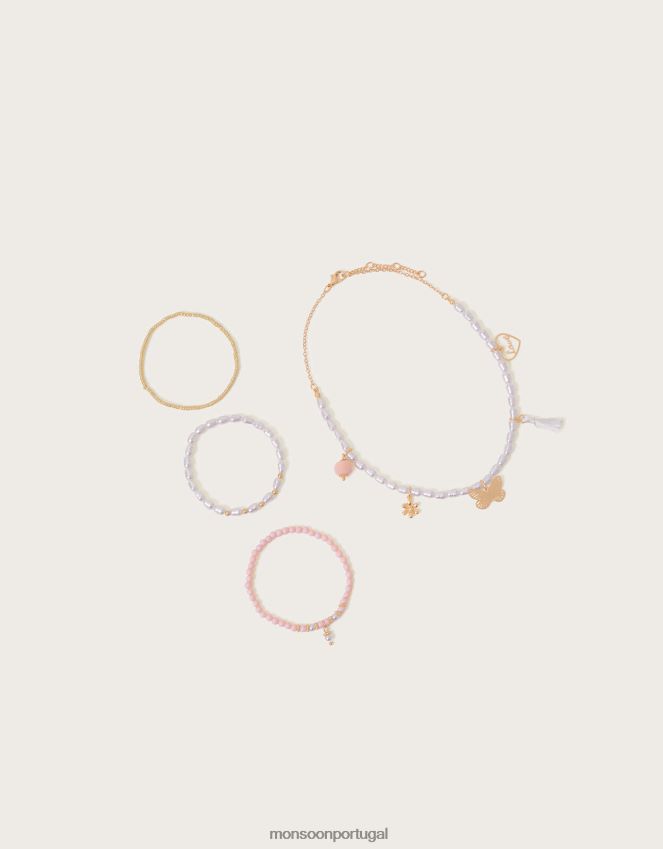acessório lindo conjunto de joias boêmias Monsoon garota moda RPLH8F2578