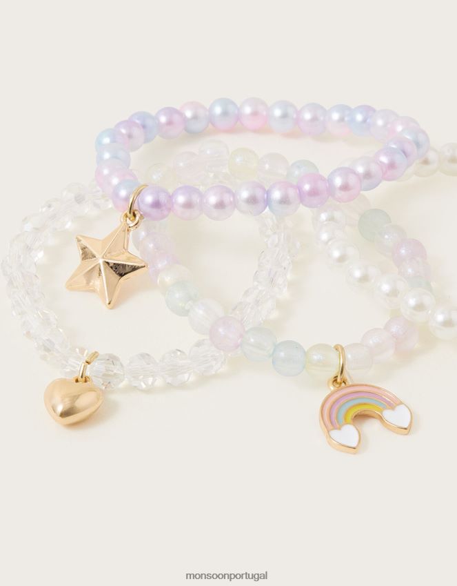 acessório pulseiras docinho unicórnio pacote com 4 Monsoon garota gracioso RPLH8F2457