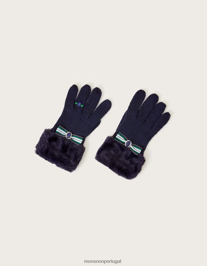 acessório luvas de anel de arco Monsoon crianças azul-marinho) RPLH8F2827