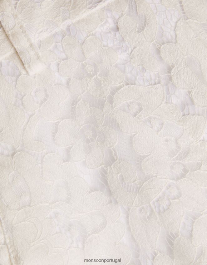 roupas calça de dama de honra em renda brea Monsoon garota marfim RPLH8F1785