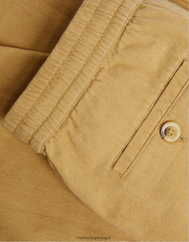 roupas calças cáqui afuniladas Monsoon garoto Pedra natural) RPLH8F2241