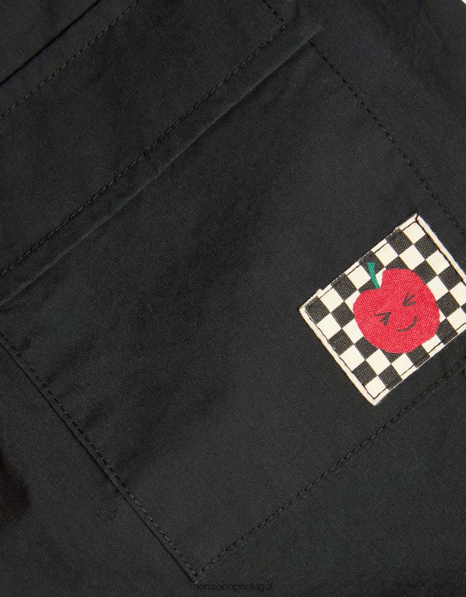 roupas calças cargo Monsoon garota preto RPLH8F1639