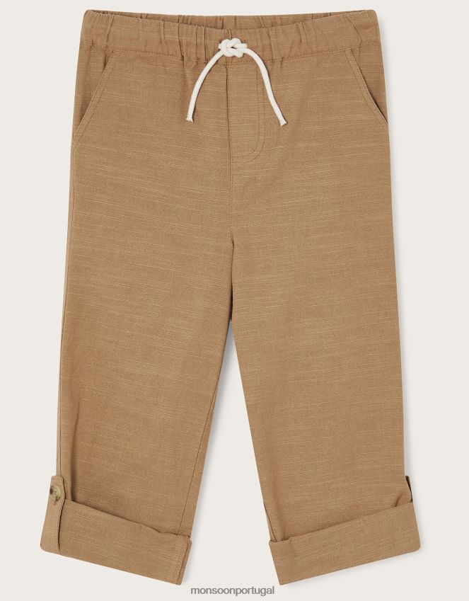 roupas calças de enrolar Monsoon garoto Pedra natural) RPLH8F2266