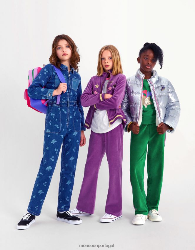 roupas joggers de veludo cósmico Monsoon garota roxo RPLH8F1700