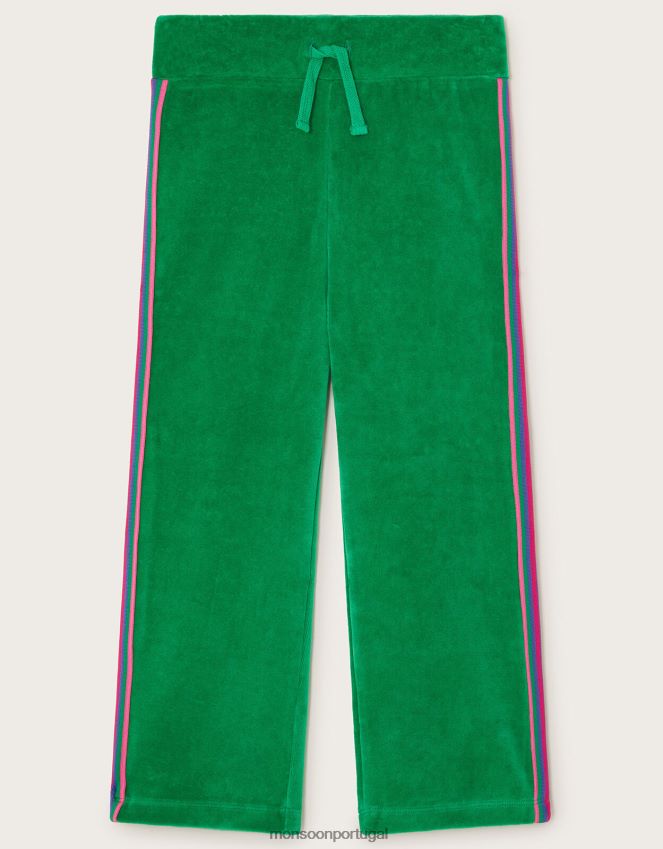 roupas joggers esportivos de veludo Monsoon garota verde RPLH8F1630