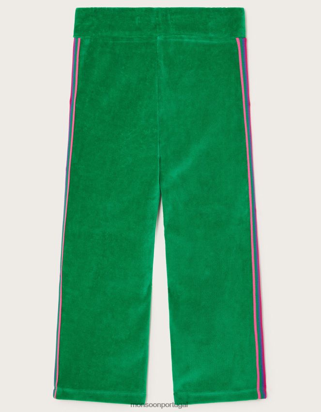 roupas joggers esportivos de veludo Monsoon garota verde RPLH8F1630