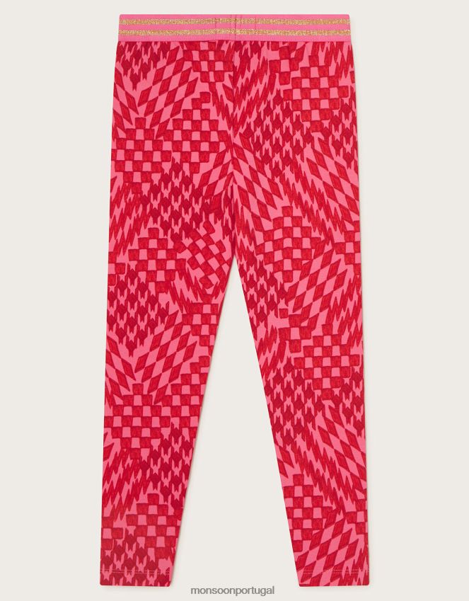 roupas leggings estampadas Monsoon garota vermelho RPLH8F1640
